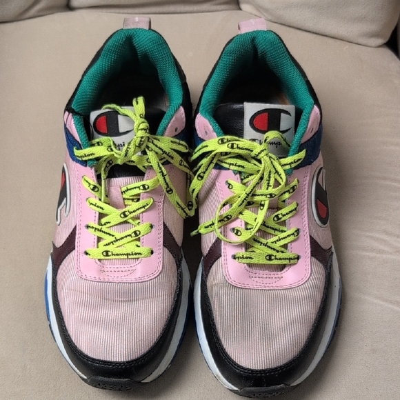 Champion Athletic Shoes Pink and Black Sporty Design - Picture 1 of 5